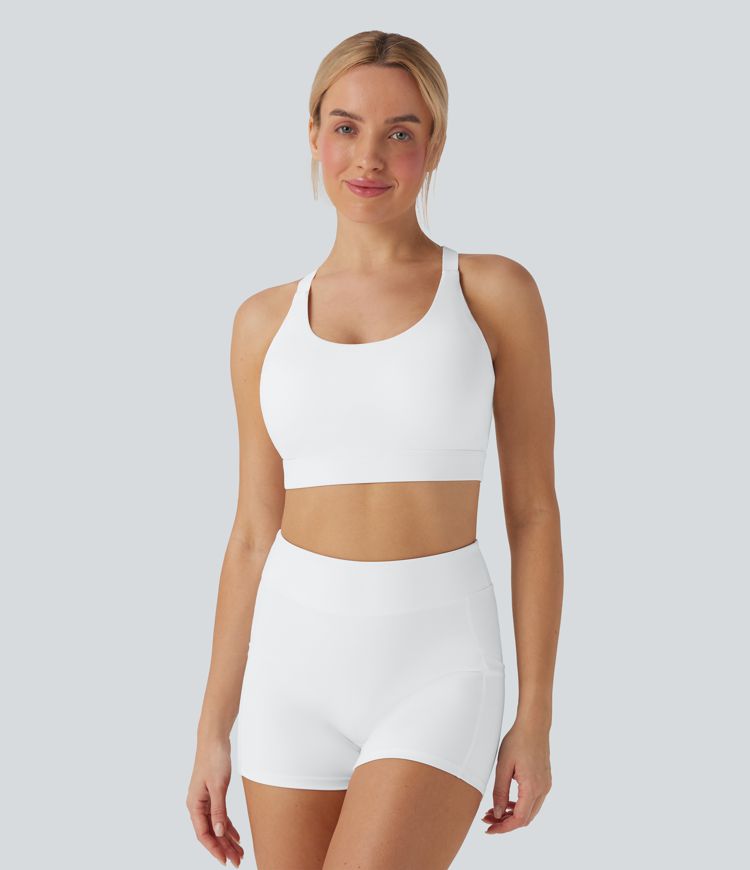 Brassière d'entraînement SpeedWave™ maintien moyen coques moulées perforée crochet ajustable séchage rapide D-F