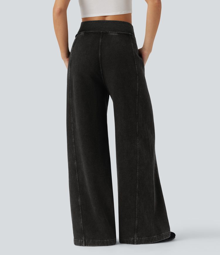 Halara Flex™ High Waisted Drawstring Casual French Terry Sweatpants Jeans with Pockets