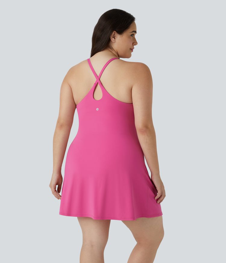 Vestido deportivo acampanado Everyday SoftlyZero™ afelpado 2 en 1 de talla grande para entrenar