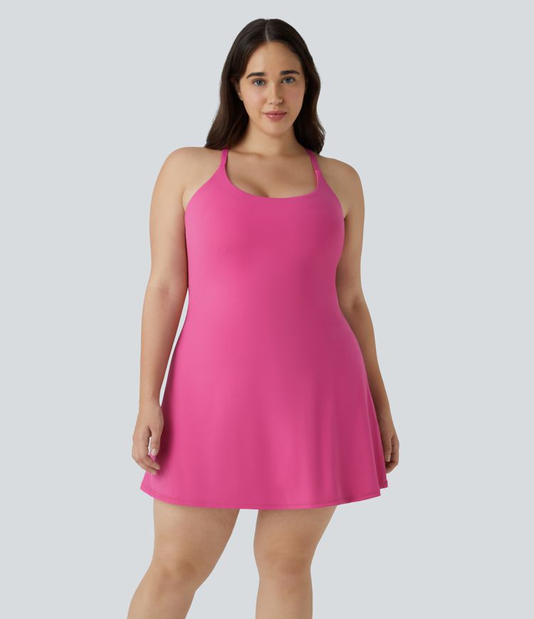 Vestido deportivo acampanado Everyday SoftlyZero™ afelpado 2 en 1 de talla grande para entrenar