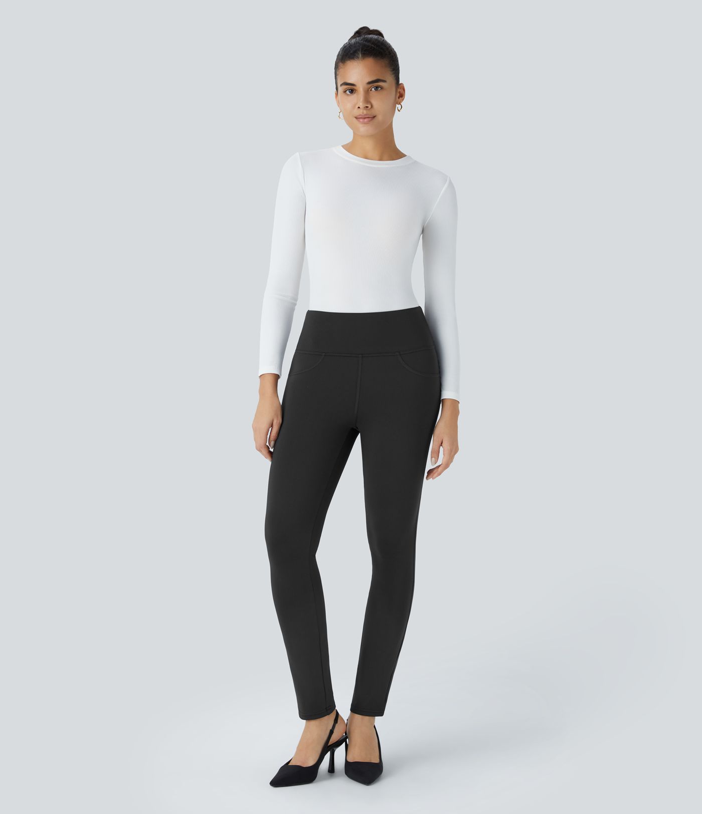 Pantalon de travail fuselé taille haute Halara Flex™ DayStretch avec poches