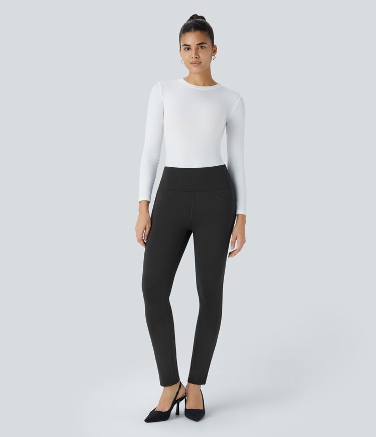 Pantalon de travail fuselé taille haute Halara Flex™ DayStretch avec poches