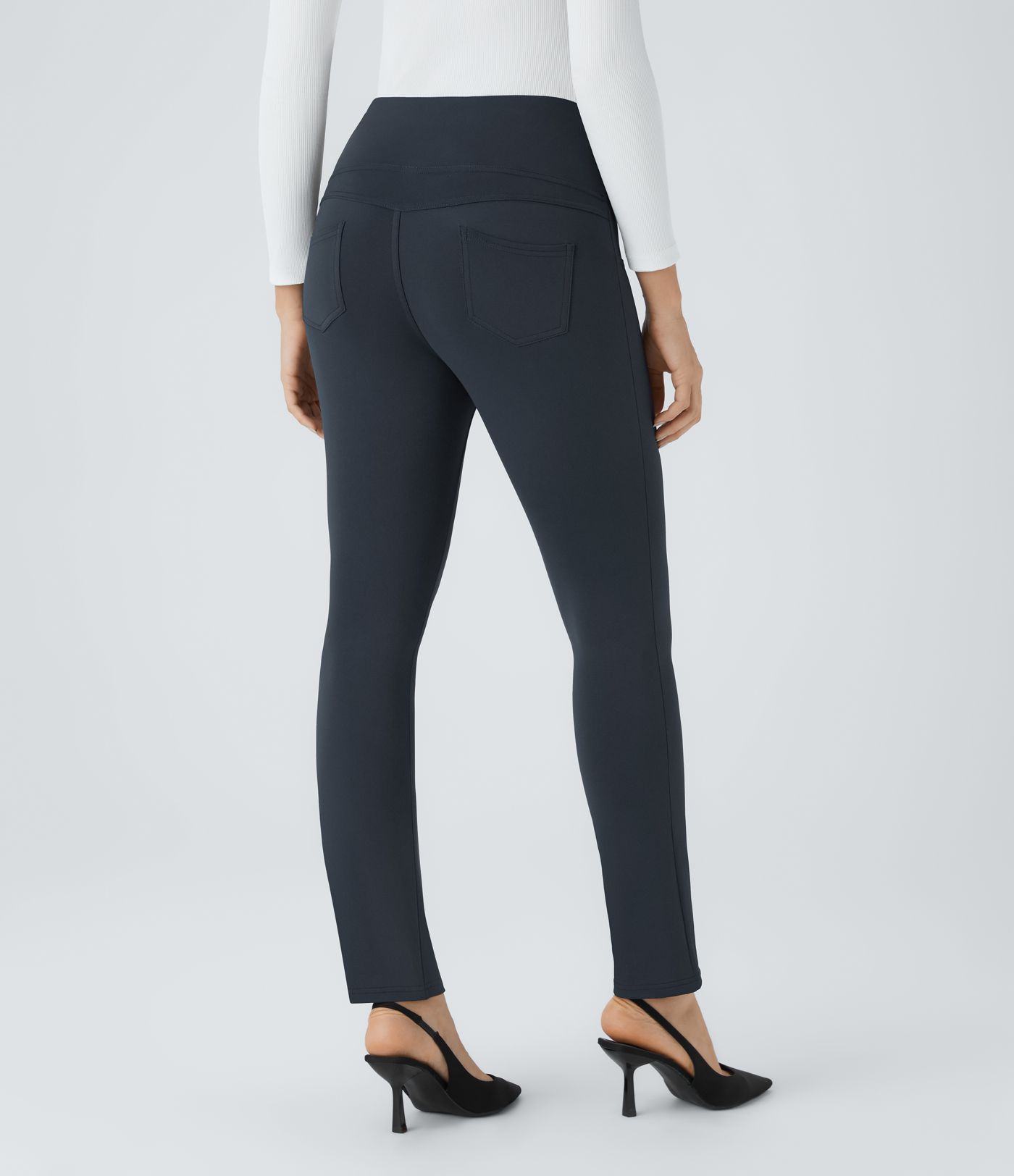 Halara Flex™ DayStretch - Arbeits-Hose mit hohem Bund, Seitentaschen und schmal zulaufendem Bein