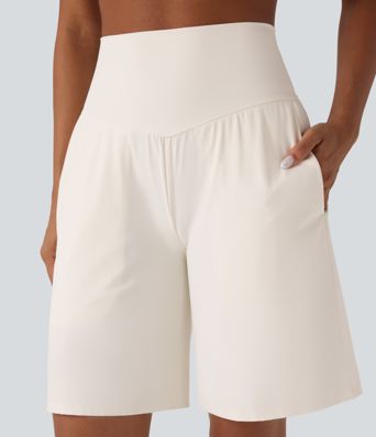 SoftlyZero™ Airy High Waisted Pockets Cool Touch Yoga Bermuda Shorts