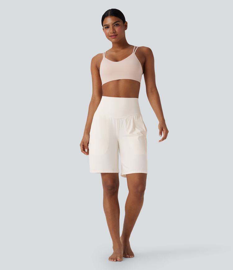 SoftlyZero™ Airy High Waisted Pockets Cool Touch Yoga Bermuda Shorts