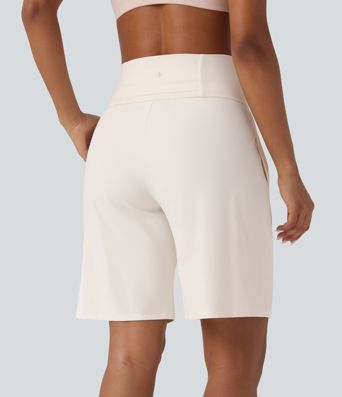 SoftlyZero™ Airy High Waisted Pockets Cool Touch Yoga Bermuda Shorts