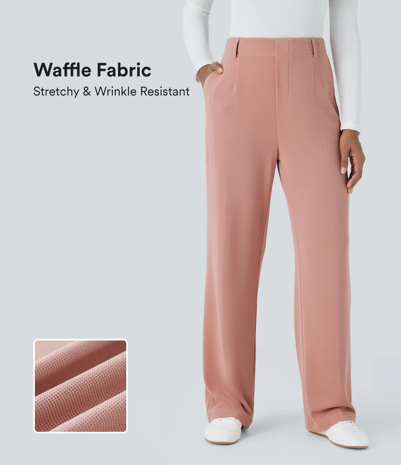 Halara Flex™ High Waisted Pocket Waffle Work Pants