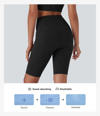 Halara UltraSculpt™ High Waisted Butt Lifting Tummy Control Shaping Training Biker Shorts 9'' with Pockets