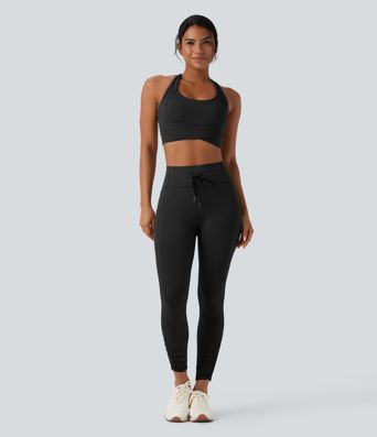 Halara UltraSculpt™ High Waisted Drawstring Tummy Control Yoga Leggings with Pockets