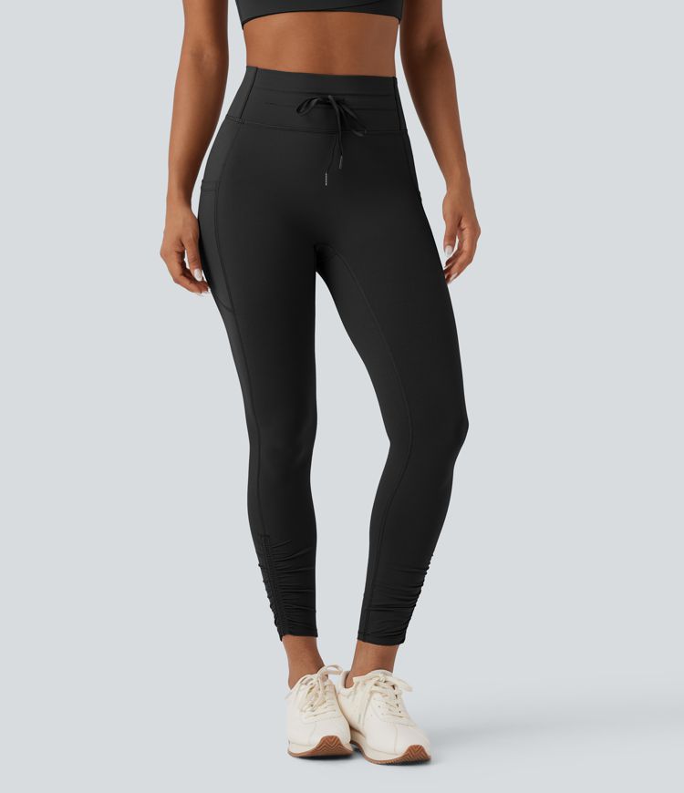 Halara UltraSculpt™ SoCinched High Waisted Drawstring Tummy Control Yoga Leggings with Pockets
