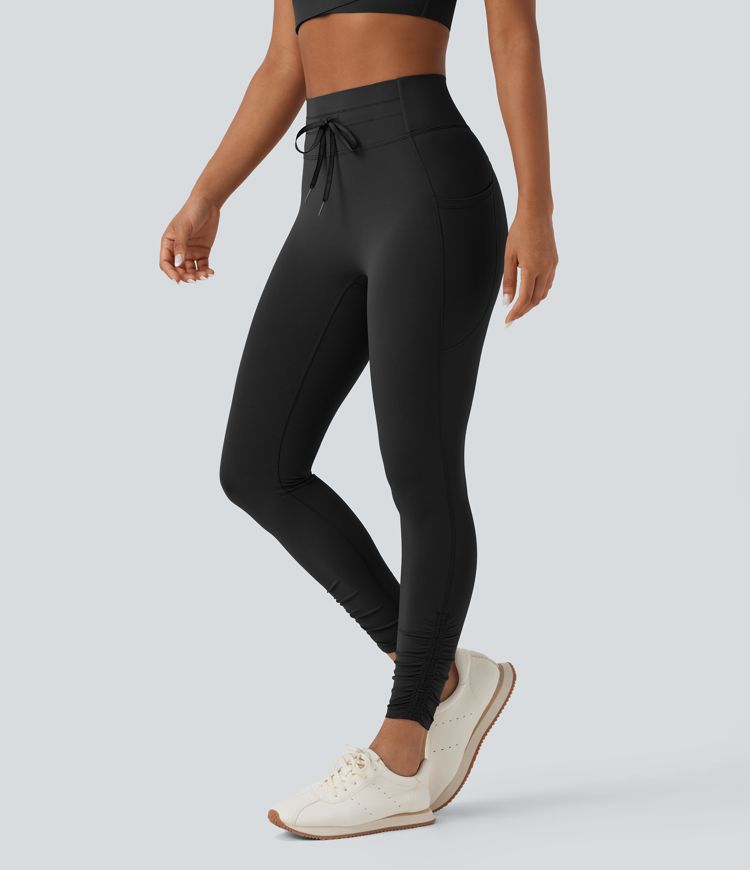 Halara UltraSculpt™ SoCinched High Waisted Drawstring Tummy Control Yoga Leggings with Pockets