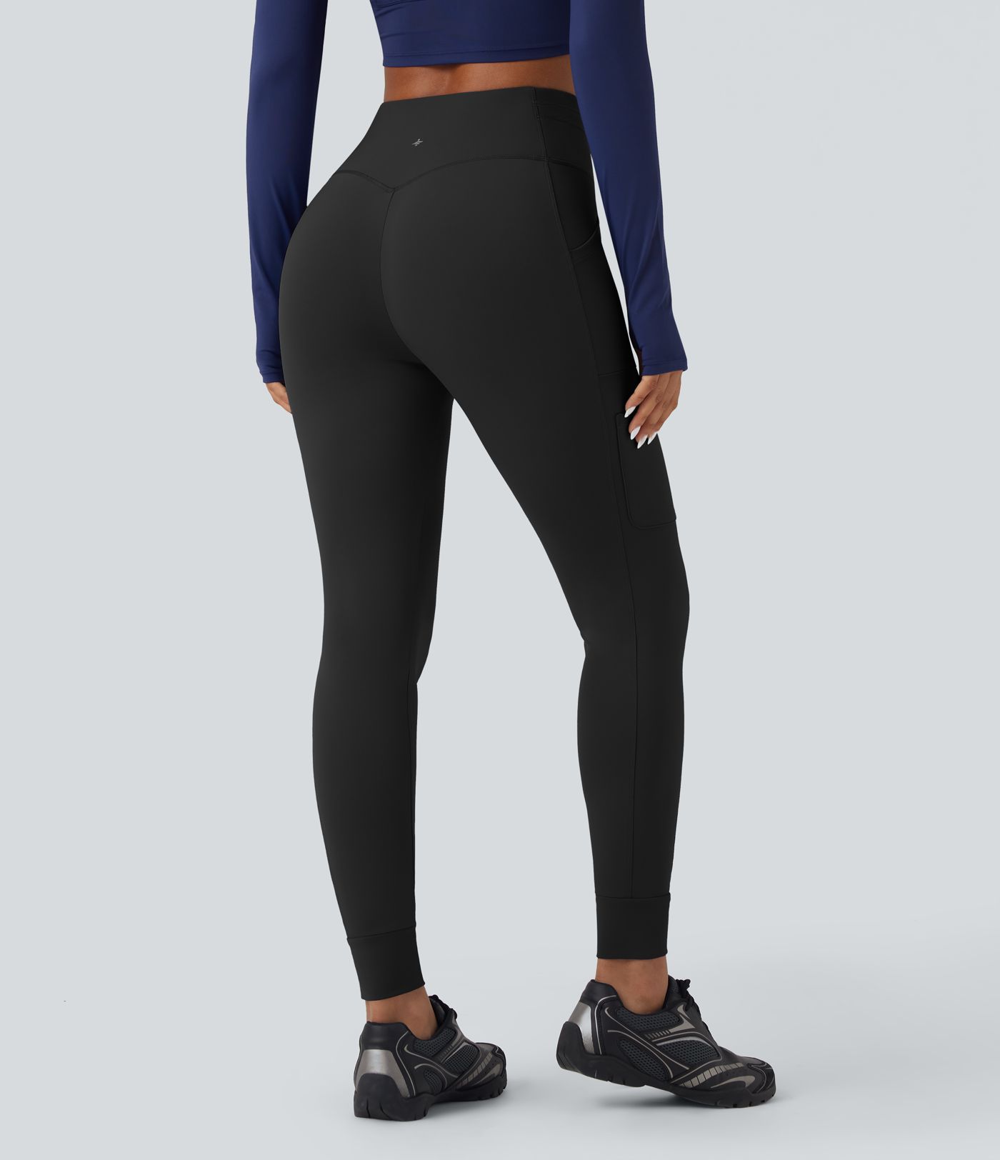 SoftlyZero™ Plush High Waisted Drawstring Hiking Joggers with Pockets