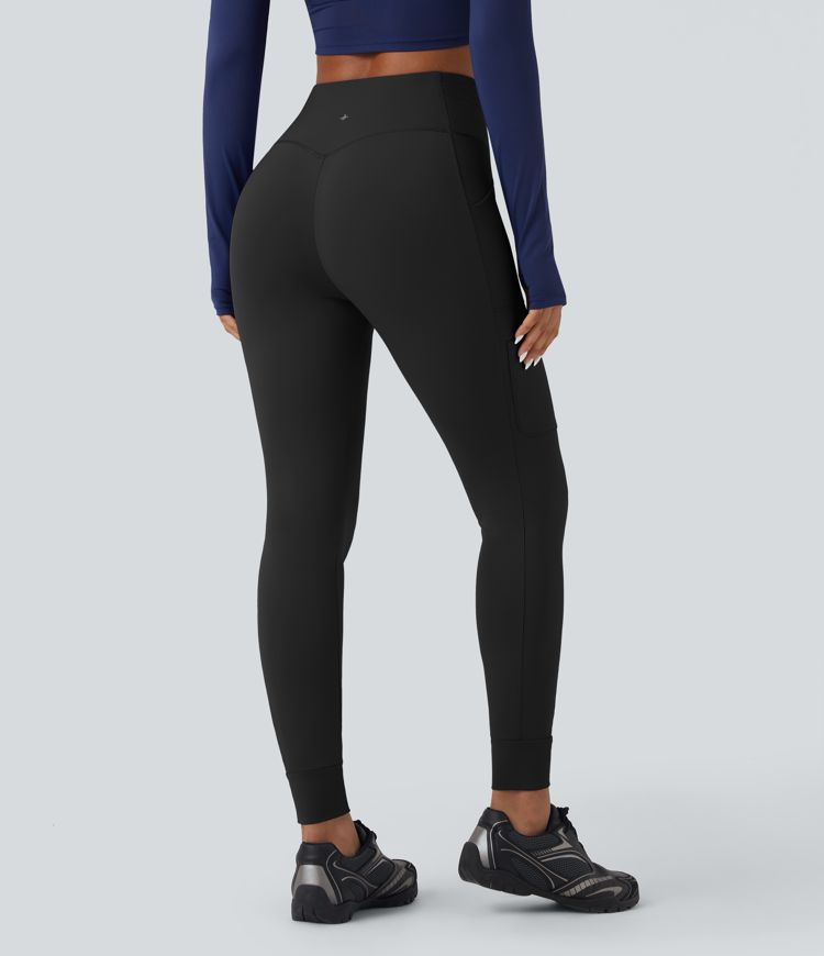 SoftlyZero™ Plush High Waisted Drawstring Hiking Joggers with Pockets