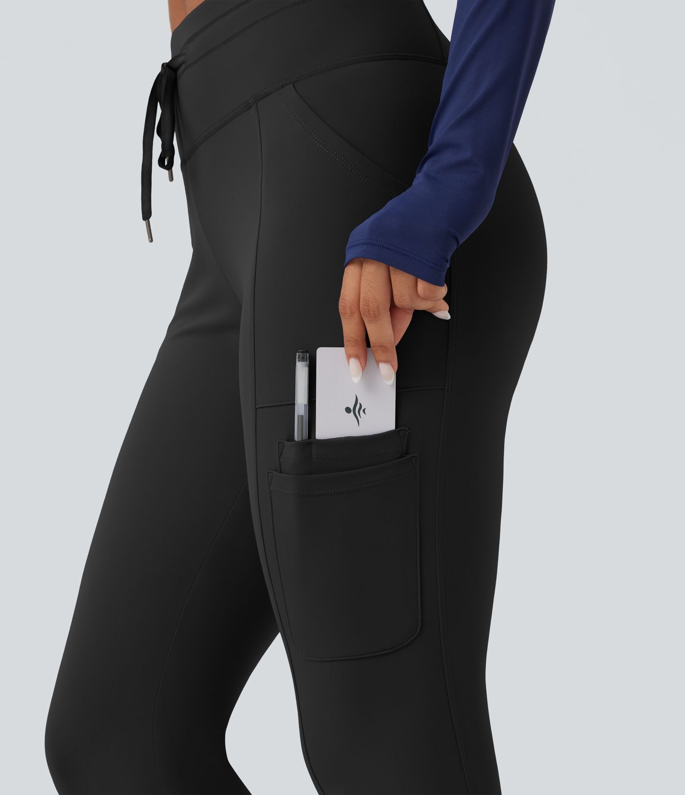 SoftlyZero™ Plush High Waisted Drawstring Hiking Joggers with Pockets