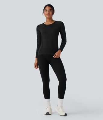 OneForm Seamless Flow Round Neck Raglan Long Sleeve Workout Sports Top
