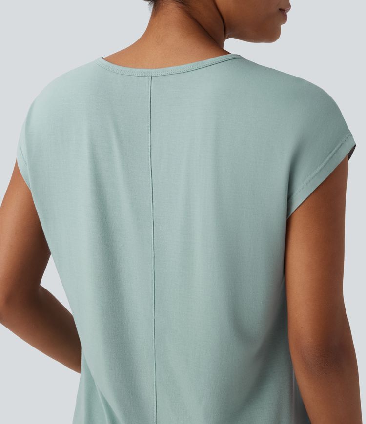 V Neck Short Sleeve Casual T-Shirt