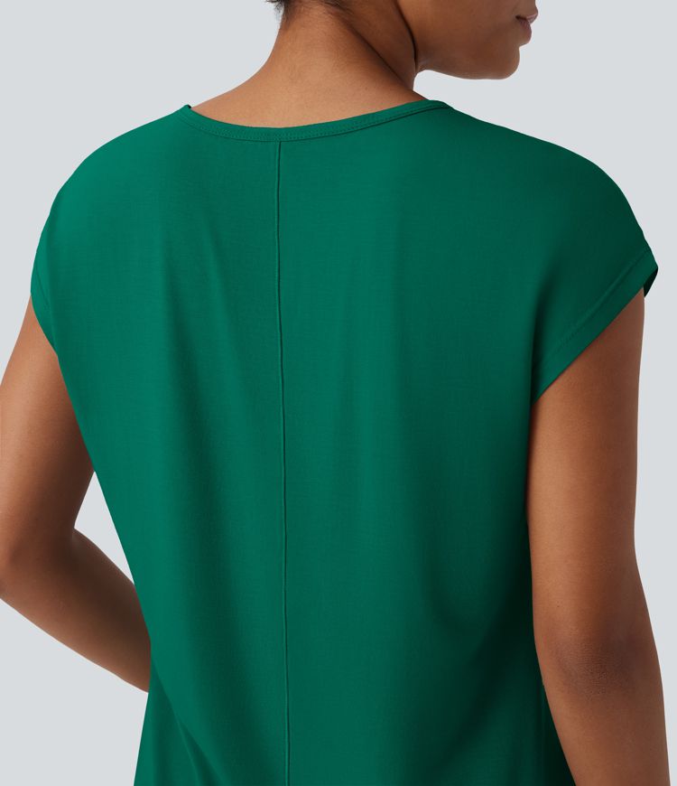 V Neck Short Sleeve Casual T-Shirt