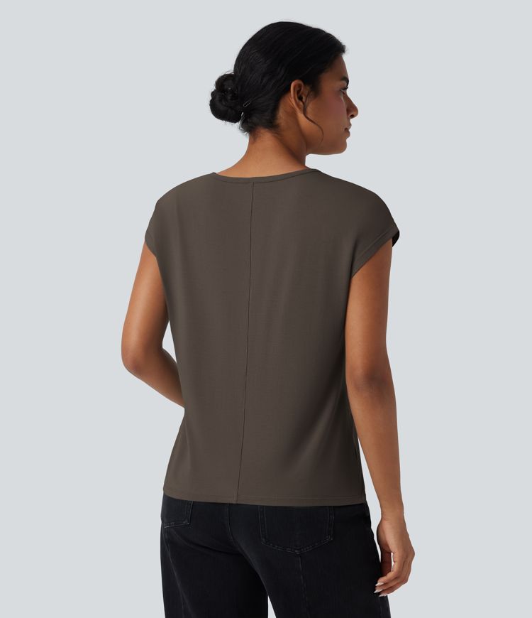 V Neck Short Sleeve Casual T-Shirt