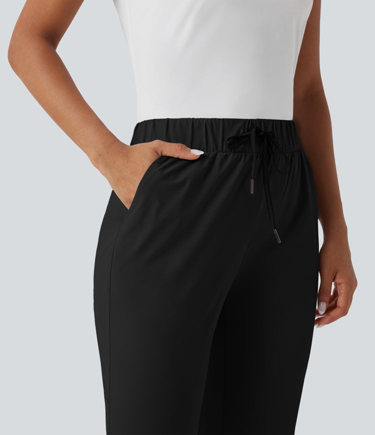 Pantalon golf fuselé taille haute cordon poches séchage rapide - Poche tee de golf