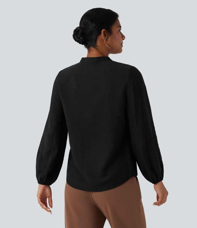 V Neck Long Sleeve Work Shirt