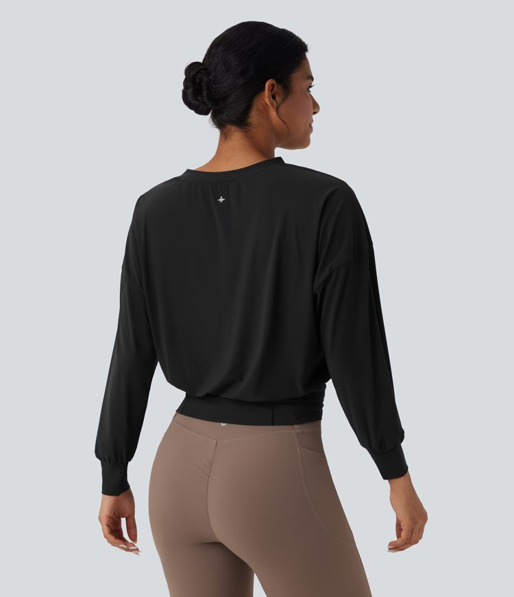 V-neck Oversized Cool Touch Quick Dry Yoga Sports Top