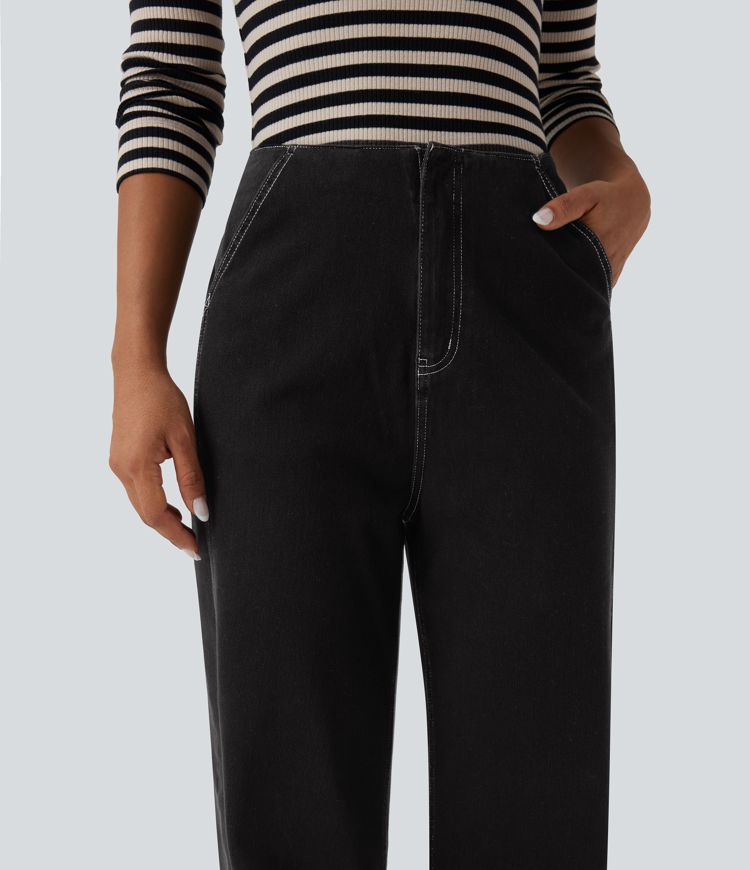 Halara Flex™ High Waisted Casual Baggy Jeans with Pockets