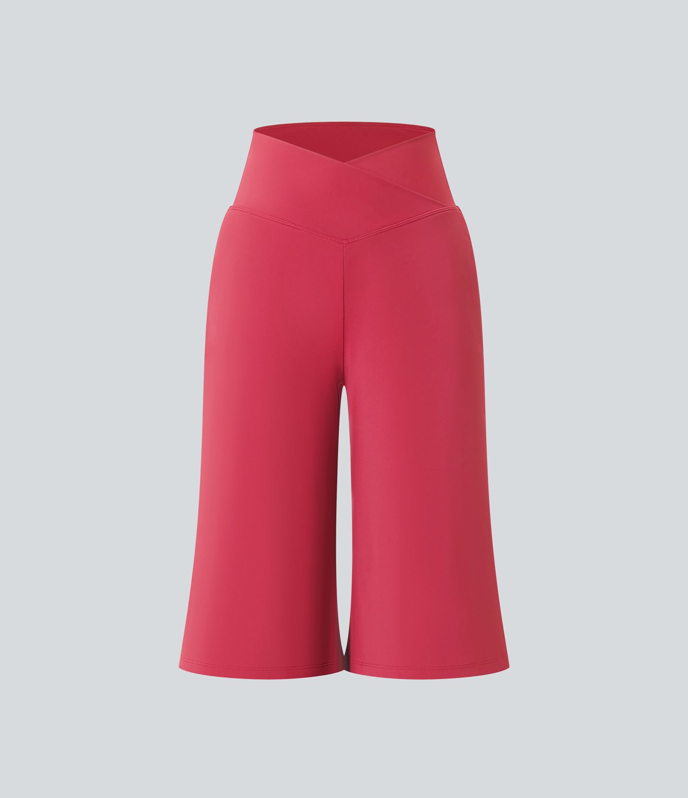 SoftlyZero™ Airy Crossover High Waisted Wide Leg Cool Touch Yoga Pedal Pusher Pants with Pockets