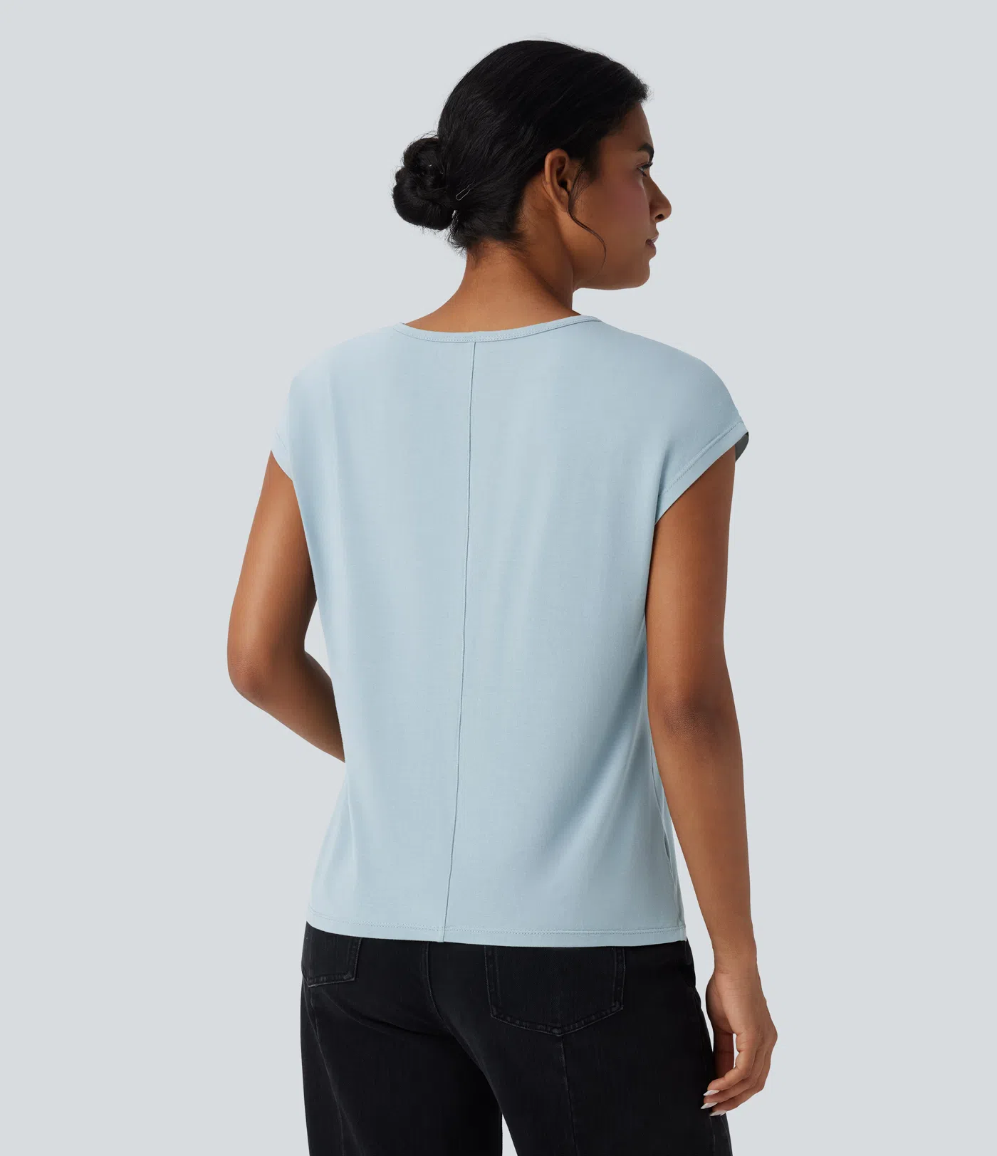 V Neck Short Sleeve Casual T-Shirt