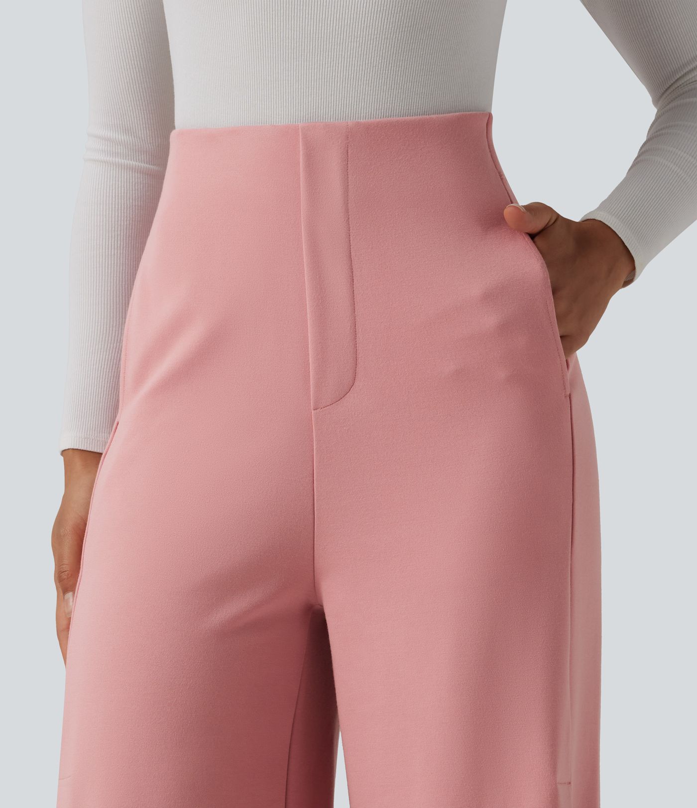 Halara Flex™ High Waisted Wide Leg Capri Suit Work Pants with Pockets