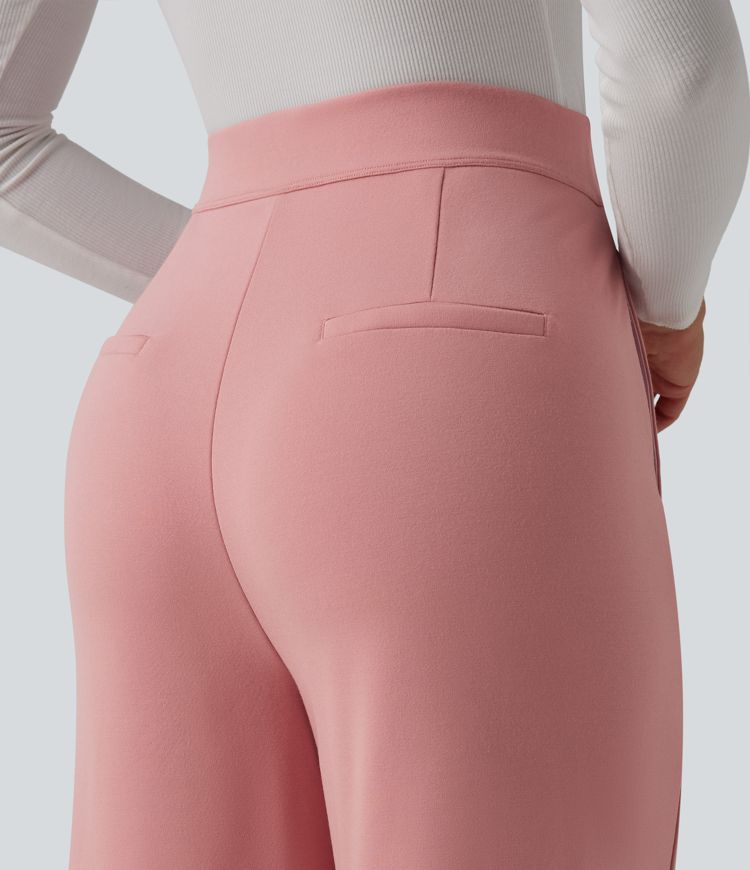 Halara Flex™ High Waisted Wide Leg Capri Suit Work Pants with Pockets