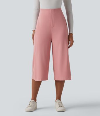 Halara Flex™ High Waisted Wide Leg Capri Suit Work Pants with Pockets