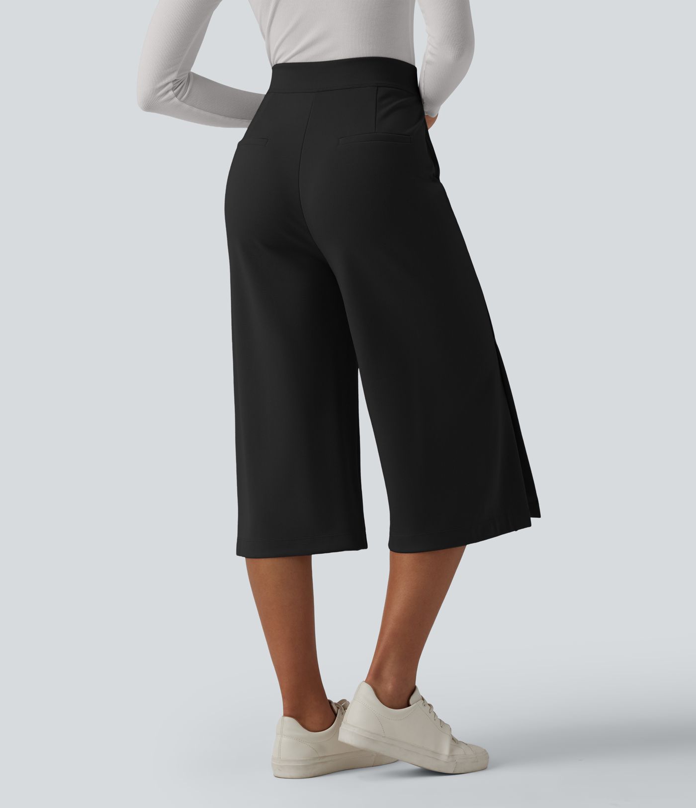 Halara Flex™ High Waisted Wide Leg Capri Work Pants with Pockets