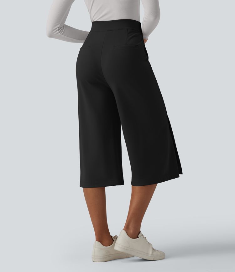 Halara Flex™ High Waisted Wide Leg Capri Work Pants with Pockets