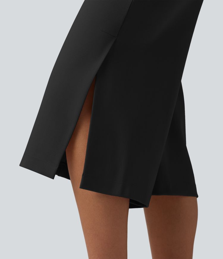 Halara Flex™ High Waisted Wide Leg Capri Work Pants with Pockets