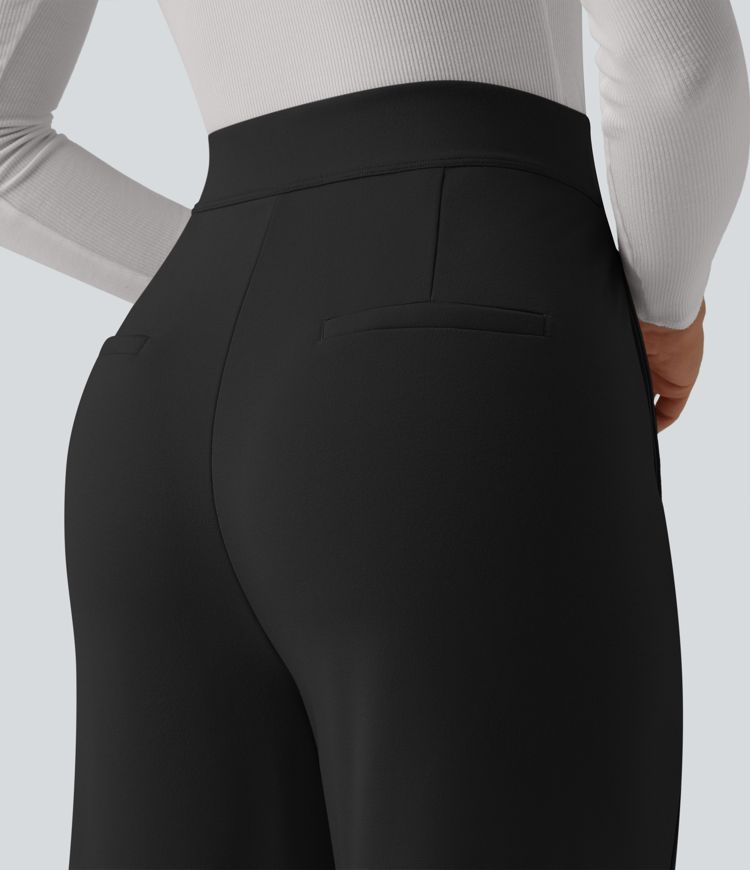 Halara Flex™ High Waisted Wide Leg Capri Work Pants with Pockets