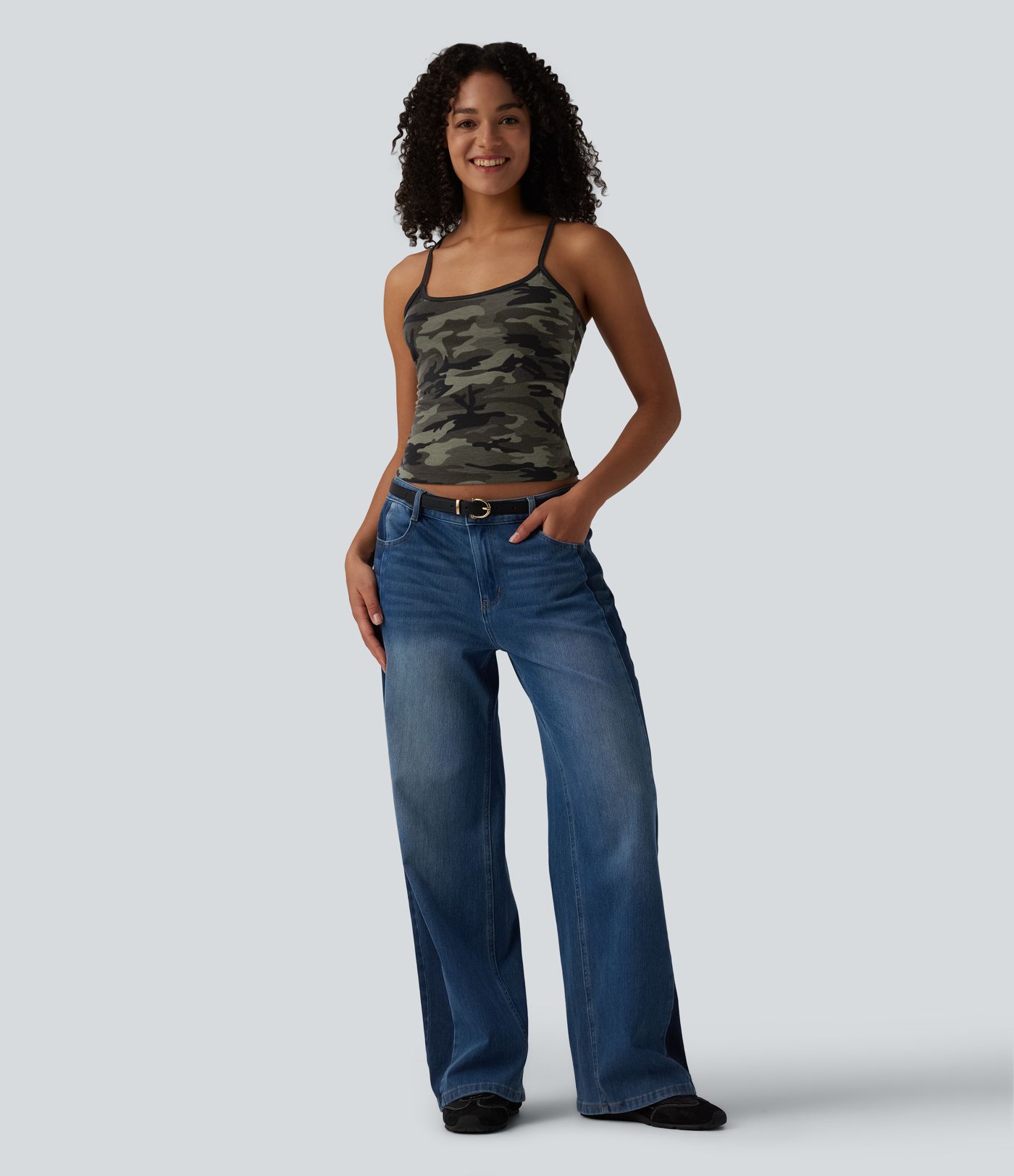 Racerback Camo Casual Tank Top