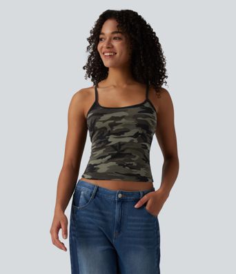 Racerback Camo Casual Tank Top