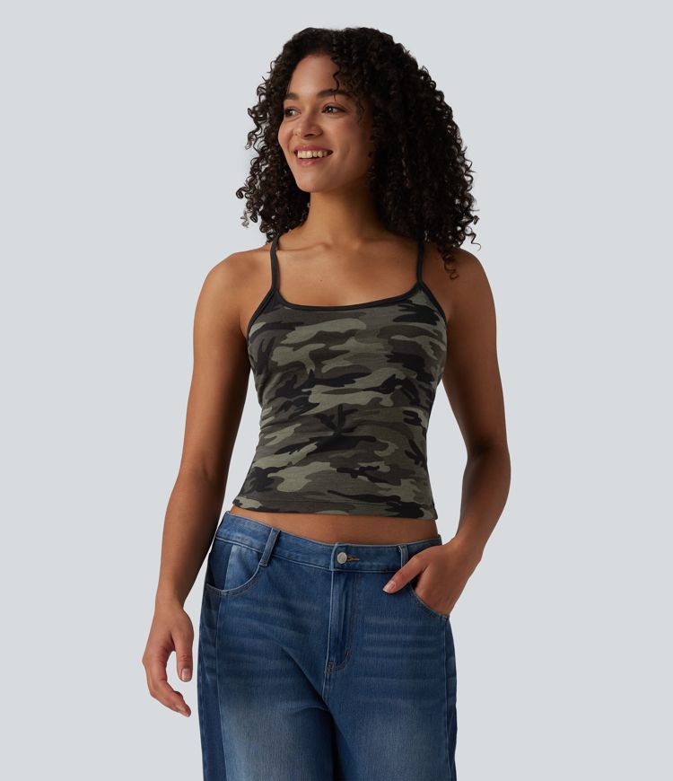 Racerback Camo Casual Tank Top