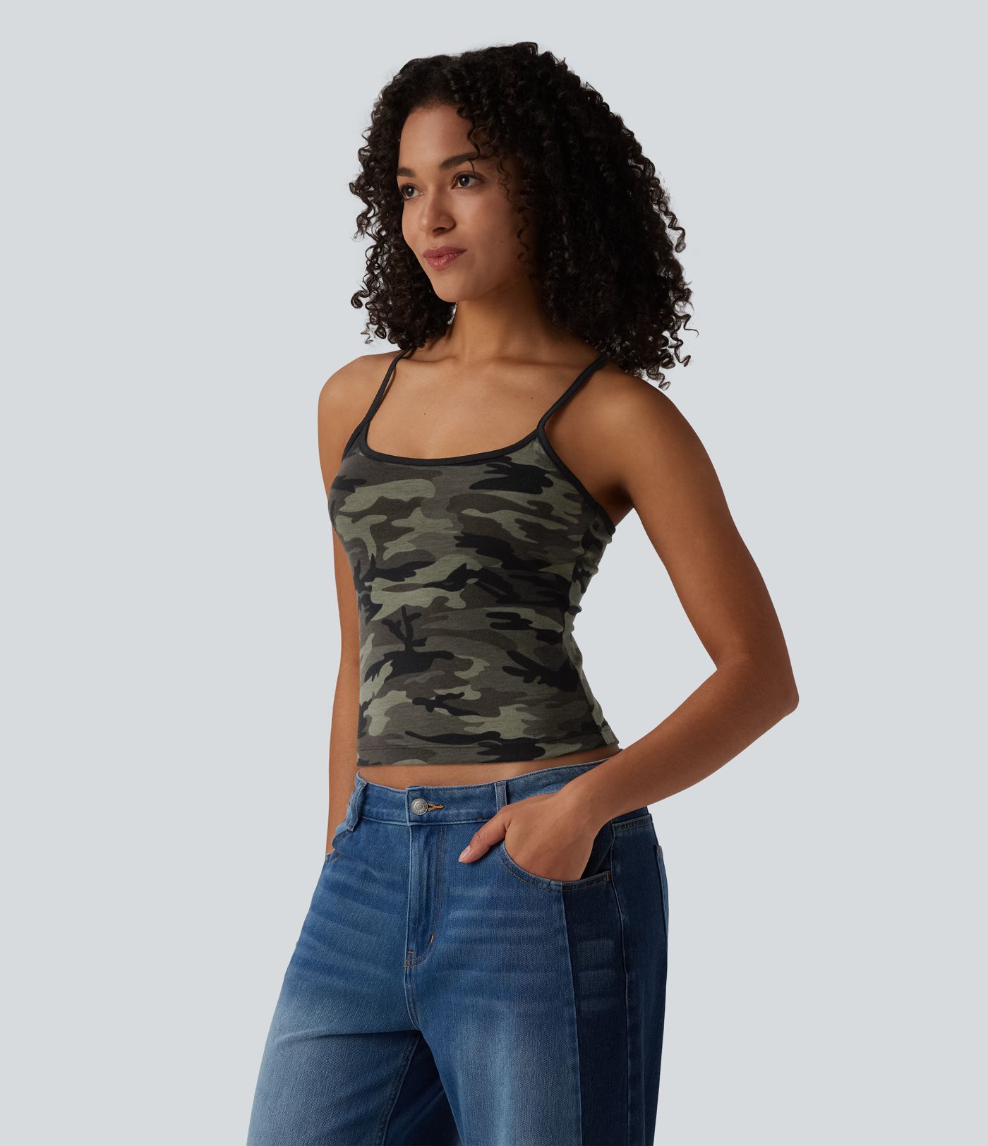 Racerback Camo Casual Tank Top
