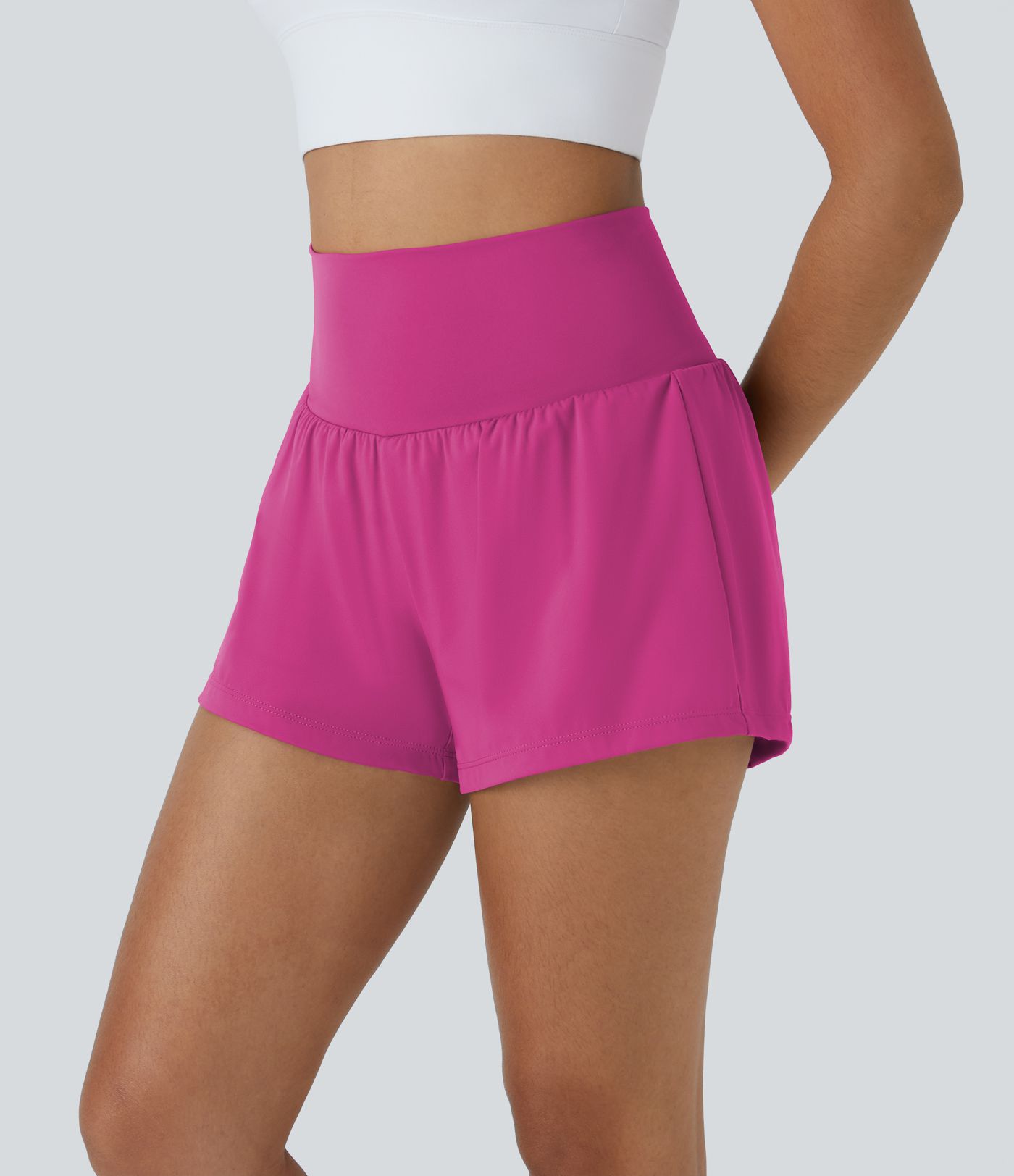 SoftlyZero™ Airy Super High Waisted Cool Touch Yoga Running Shorts with Pockets