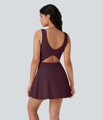 SoftlyZero™ Airy U Neck 2-in-1 Pocket Mini Cool Touch Dance Active Dress