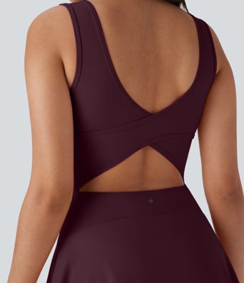 SoftlyZero™ Airy U Neck 2-in-1 Pocket Mini Cool Touch Dance Active Dress