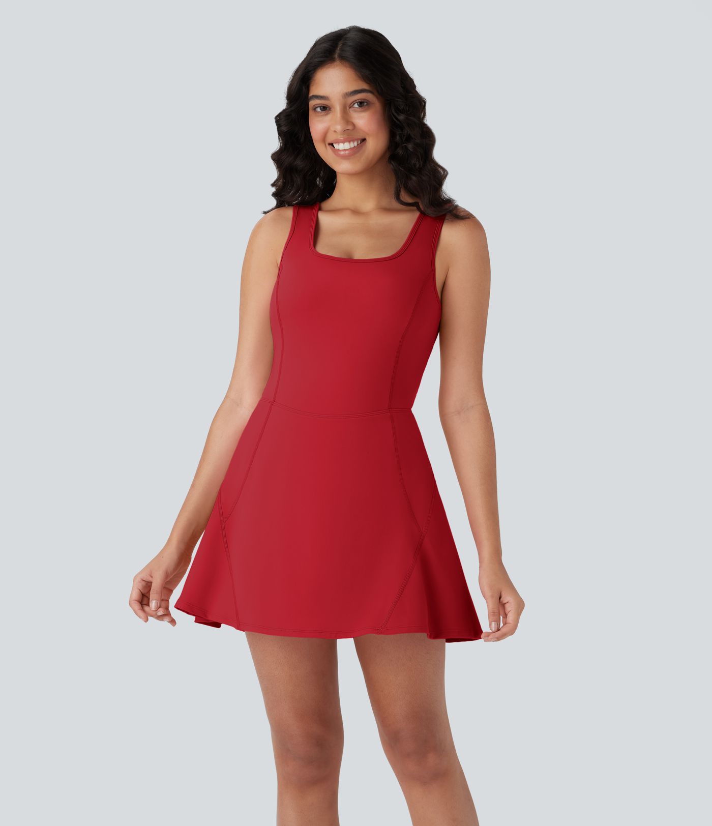 SoftlyZero™ Airy U Neck 2-in-1 Pocket Mini Cool Touch Dance Active Dress