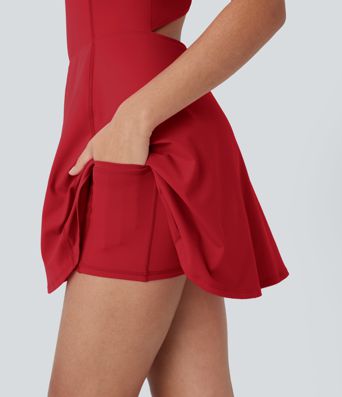 SoftlyZero™ Airy U Neck 2-in-1 Pocket Mini Cool Touch Dance Active Dress
