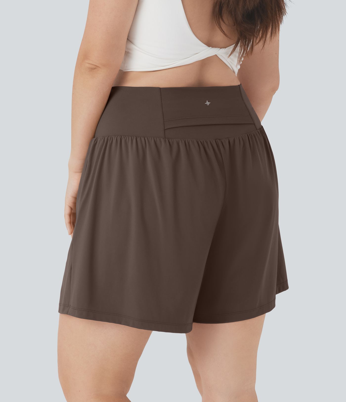 Softlyzero™ Airy Super High Waisted 2-in-1 Cool Touch Yoga Plus Size Shorts 7" with Pockets Softlyzero™ Airy Super High Waisted 2-in-1 Cool Touch Yoga Plus Size Shorts 7" with Pockets
