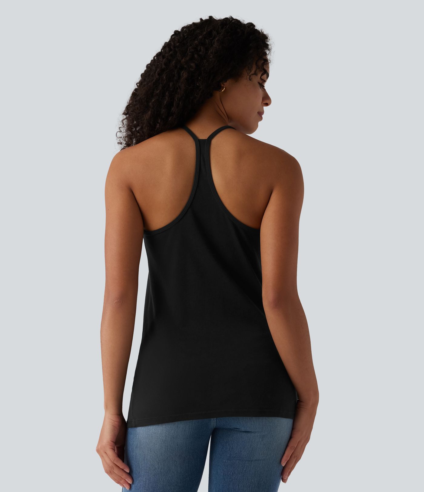 U-Neck Y-back Casual Pima Cotton Tank Top