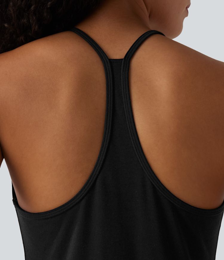 U-Neck Y-back Casual Pima Cotton Tank Top