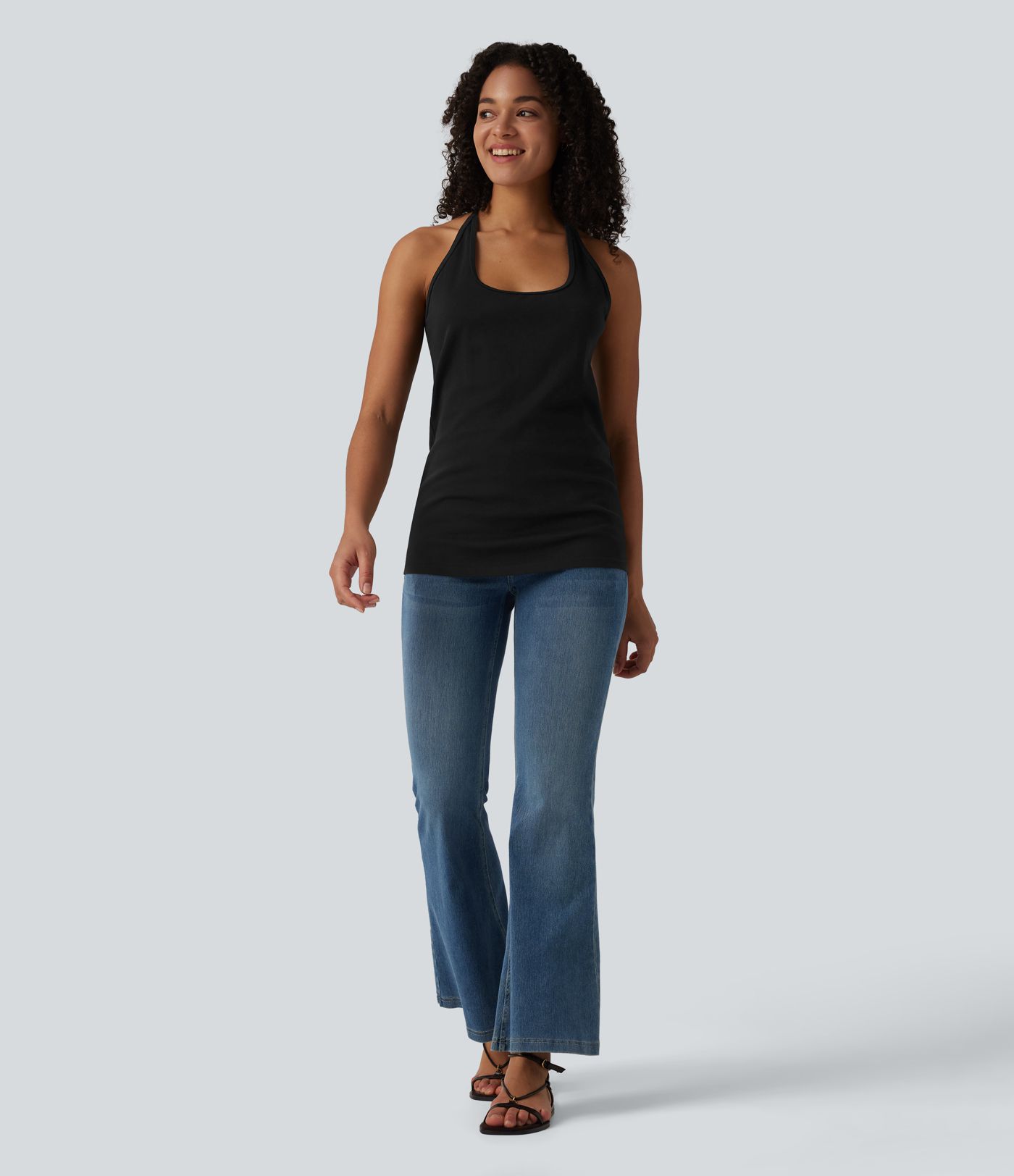 U-Neck Y-back Casual Pima Cotton Tank Top