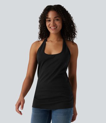 U-Neck Y-back Casual Pima Cotton Tank Top