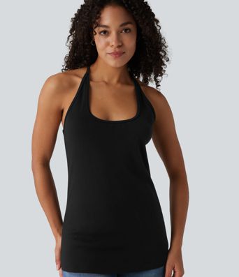 U-Neck Y-back Casual Pima Cotton Tank Top
